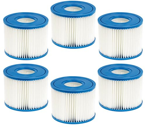 WuYan Confezione da 6 filtri per piscina per cartuccia Intex PureSpa Tipo S1 per 29001E PureSpa Gonfiabile Filtro Piscina Catridge