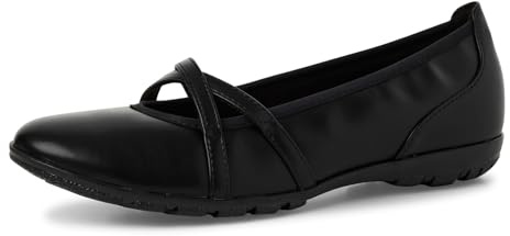 MARCO TOZZI Damen Ballerinas mit Riemen Elegant, Schwarz (Black), 38 EU