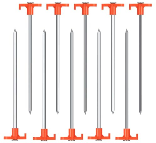 Zeltheringe,10 PCS Heavy Duty Zeltheringe aus Stahl Sturmsichere Erdnägel für Camping Zelt und Outdoor Ideal für harte Böden wie Wald und Wiese Campingzubehör