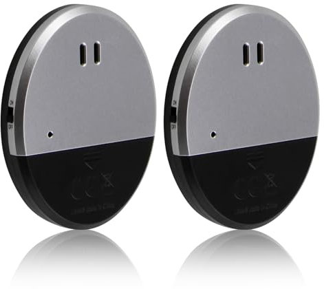 LANAFAY 2Pack Window Alarm, Ultra Slim Vibration Alarms 130dB, Door Alarm Sensor, Glass Break Security Alert Alarm Sensors, Door and Window Alarm Stick on for Home Office Caravans Shed RV