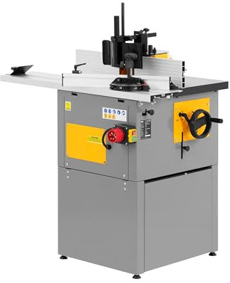 MSW Fresadora de Mesa con 1500 W 400 V Velocidad de 1400 - 9000 rpm Carrera del husillo: 110 mm Mesa fresadora Fresadora de madera Máquina fresadora de banco