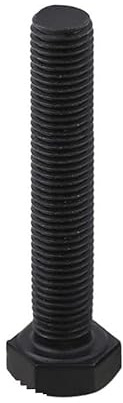 MIKFESPO 1pc Grado 8.8 Passo 1.25mm Vite M10 M12 Lunghezza 20-55mm Medio Acciaio al Carbonio Esterno bullone a Testa Esagonale Nero Viti a Testa Esagonale Esterna(45 mm,M12)