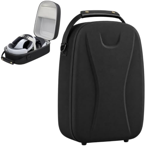 DailyTrends Hard Case Compatible with PlayStation VR2 Headset & Controllers | Hard EVA case compatible with PlayStation VR2; moulded storage for headset, two Sense controllers and accessories. Case only.