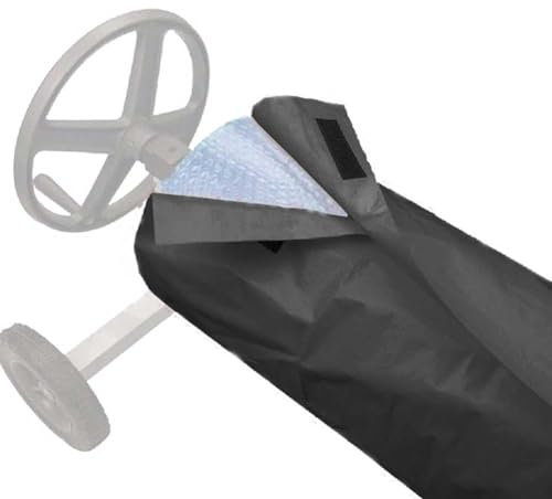 Coperta solare per piscina, con copertura protettiva, copertura protettiva per piscina, coperta solare a rullo, protezione antipolvere per esterni, colore nero