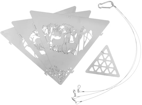 FONDOTIN Dreieckiger Lagerfeuerofen Aus Hängeofen Für Camping Kocher Mit Hohem Design Robust Und Langlebig Zum Grillen Und Anzünden Schnell Montierbar Und Abnehmbar