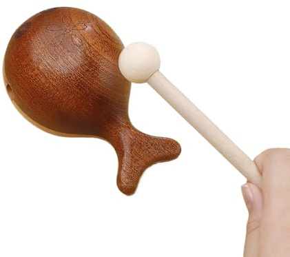 Percussion Instrument | Trommel Chinesischer Fisch aus Holz – Percussion | Instrument Holz Dekoratives Spielzeug für Büro Dekoration Haus Meditation Männer Frauen Arbeit und Reisen