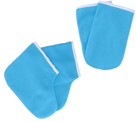 BATHVEVE Paraffintherapie Handschuh und Wachssocken Satz Baumwoll Fußüberzug für Spa und Heim Wärmend Feuchtigkeitsspendend Zubehör für Professionelle Hand und Fußpflege