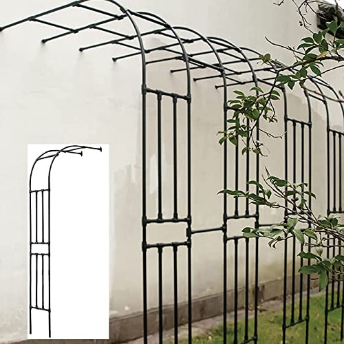 Arco de jardín al aire libre, resistente a la intemperie, pérgola grande de medio arco para plantas trepadoras, cenador de jardín duradero, perfecto para decoración de jardín, mejora del paisaje.