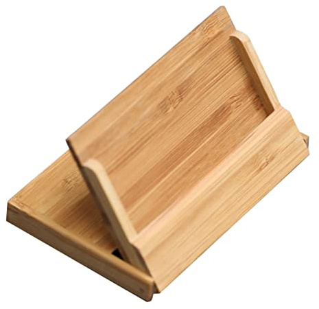 FONDOTIN Visitenkartenhalter Aus Holz Kompakt Mittelgroß Mit Rundem Design Multifunktionaler Kartenständer Für Büro Und Reise Schlichter Visitenkartenorganizer