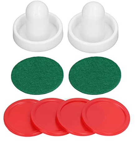 KIMISS 8st 60mm Air Hockey Pusher & Puck Accessories Set - Hög Påverkan Motstånd för Långvarig Bordspel - Passar Alla Vanliga Lufthockeybord (Typ B)