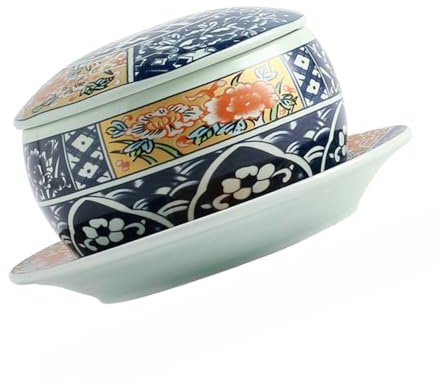 Mobestech 1pezzi Ciotola in Ceramica Per Zuppa e Stufato Ciotola Con Coperchio Stoviglie Da Cucina Forniture Da Cucina Per Dessert e Uso in Ristorante