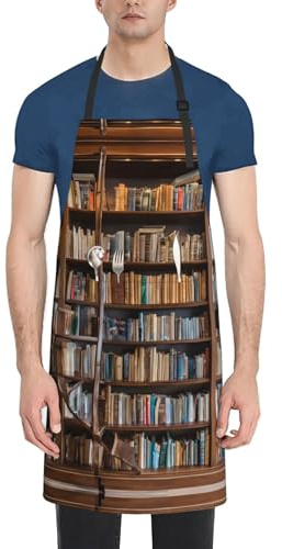 Tablier imperméable imprimé avec poches – Protection réglable en tissu Oxford pour la cuisine et les travaux manuels – Design approuvé par les chefs pour adultes