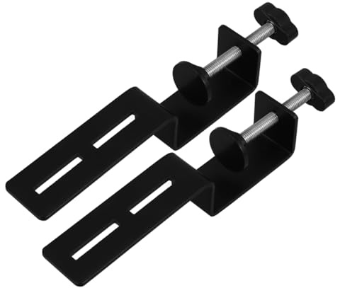 INOOMP 2Pcs C Clamp Desk Mounting Bracket Painted Metal Table Clamps Desktop Mounting Bracket for Pegboard Storage Workstation Fixing Office Desk Accessory