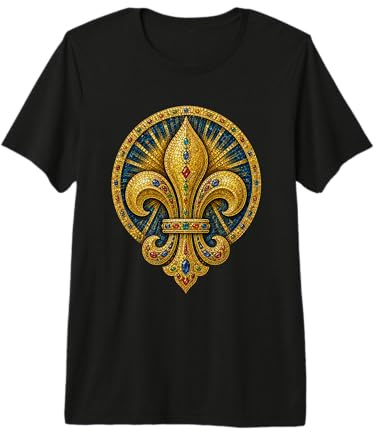 Fleur de lys Royale Style Byzantin T-Shirt Haut de Gamme
