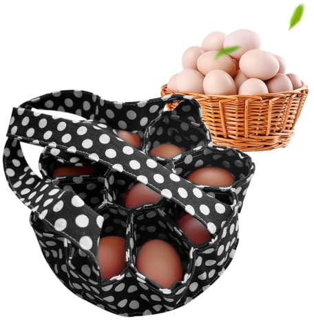 Cestino per la raccolta delle uova, per uova fresche, con 9 sacchetti, contenitore per uova di gallina, contenitore per uova fresche per polli, polli, uova d'anatra
