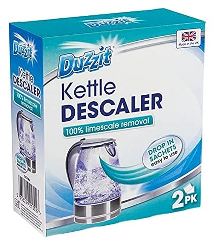 Duzzit Kettle Descaler Limescale Remover Easy To Use Drop In Sachet, Blue, (Pack Of 2)