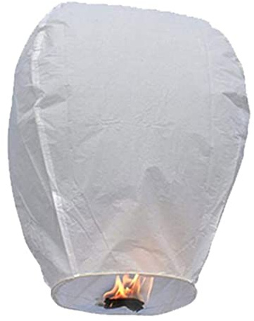 10pcs Sky Lanterns Biodegradable Paper Lanterns for Weddings Birthdays Party and Memorials White