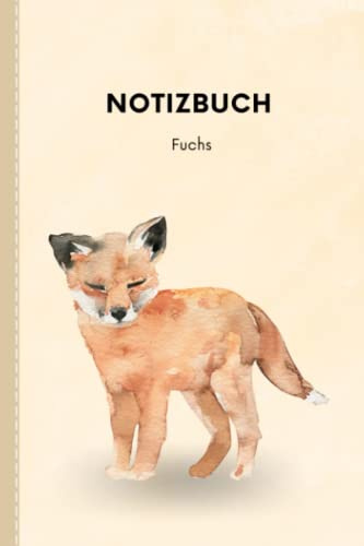 Notizbuch Fuchs: kariert | ungefähr A5 (15,24 cm x 22,86 cm) | mit 140 nummerierten Seiten | mit Inhaltsverzeichnis