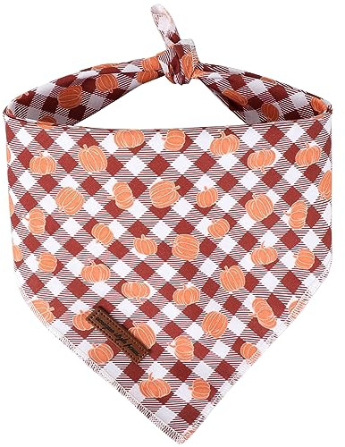 Unique style paws Foulard triangolare per cani di Halloween, per ragazzi e ragazze, in tessuto resistente, per cani di taglia media e grande (grande)