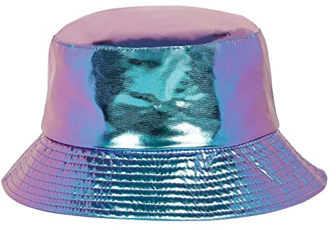 MILAKOO Wasserdichter Eimer Hut Punk Hip Hop Hologramm Metallic Eimer Hut Wasserdichter Regenhut für Unisex