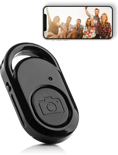 Otturatore remoto Bluetooth MOJOGEAR - telecomando per fotocamera smartphone - Robusto - Modello portachiavi - Nero