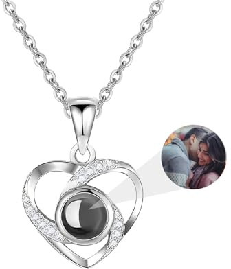 AVINVAN Kette mit Bild darin,Foto Kette, Personalisierte Halskette, Personalisierte Gedenkschmuck Geschenke Frauen Freundin Geburtstag Muttertag