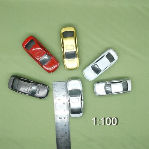 Lot de 50 maquettes de voiture - Scène de train pour chemin de fer à l'échelle HO N, matériau plastique, parfait pour le modèle de construction, la disposition de scène, le matériel pédagogique du