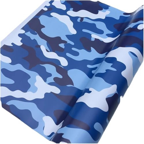 HYQOUKLR Selbstklebende Lackschutzfolie Vinyl, Vinyl Wrap Auto Aufkleber Roller Motorrad(Blauw,152X30 cm)