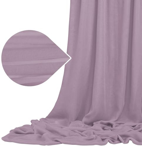 Traubenpurpur Gaze Cheesecloth für Hochzeit 9,2M x 90cm - DIY Tischläufer, Bogen Draping Stoff, Decke Drape, Stuhl Schärpe, Serviette, Vorhang, Tischdecke Hochzeit Dekor