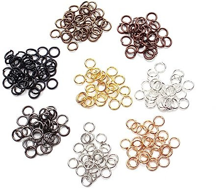 SEWOART 180pezzi Anelli Rotondi in Lega Argento Per Accessori Borsa e Fai Da Te Anelli Non Saldate Resistenti e Placcati Doppio Lato Per Cinture Tasche e Creazioni Artigianali