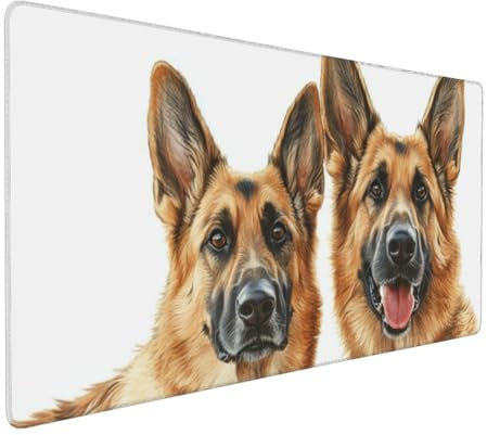 Gaming Mauspad XXL Hund Mousepad 1000x500x4mm Tier Verlängertes Mauspad Schreibtischauflage,Genähte Kanten Mauspad,Verbessert Präzision und Geschwindigkeit Wasserdicht Geeignet für Büro und Spiele