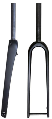 BSFHQS Schotter Rennräder Starre Gabeln 700C Kohlefaser Fahrradgabel 28.6MM Gerade/konische Scheibenbremse Fahrrad Vorderradgabeln 12 * 100MM Steckachse/9 * 100MM Schnellspanner(Straight,Thru Axle)