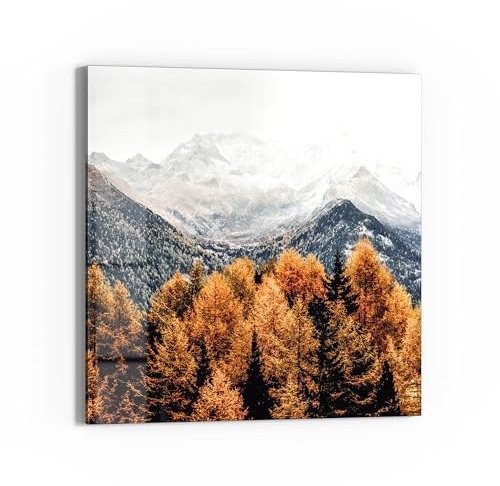 DEQOART Glasbild Echtglas | Motiv Natürlicher Kontrast | quadratisch einteilig 50x50 cm | schöne Dekoration | Wandbild für Wohnzimmer, Schlafzimmer, Flur & Küche | moderne Wanddeko
