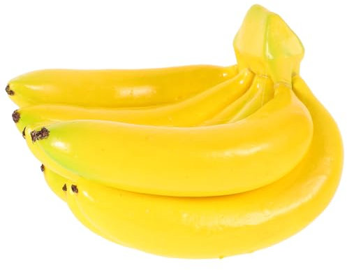 TOBBOMEY Realistic Yellow Banana Decor Fruit Model for Kitchen Dining Table Party Decor