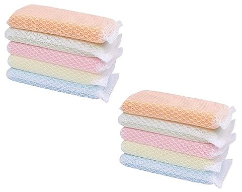 Holibanna 10 Pack Sponges for Kitchen Dishwashing Brush Scouring Pad Reusable Cleaning Sponge Wipes for Dishes Appliances Random Color