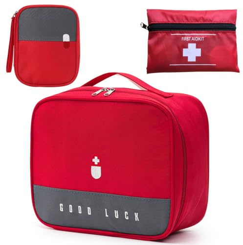 JSTHHTT 3 Stück Medikamententasche, Notfall-Set Outdoor/Camping/Fahrrad, Große & Klein Medikamententasche Reise, Reiseapotheke Tasche, Tragbar Betreuertasche, Erste Hilfe Set für Home Office Reisen