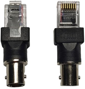 BNC a RJ45 Convertitori Adattatore Femmina Maschio Coassiale Coassiale Barili Accoppiatore Connettori Per