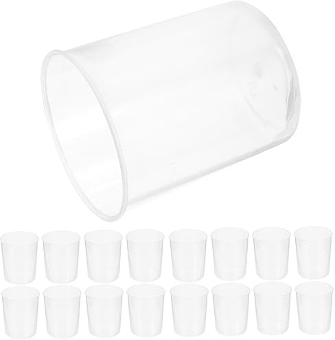 Alipis 50pezzi Misurini Graduati in Plastica Cilindro di Misurazione Manuale Misurini per Epossidica Miscelazione Supporti di Misurazione Cilindro Graduato Cilindri Graduati