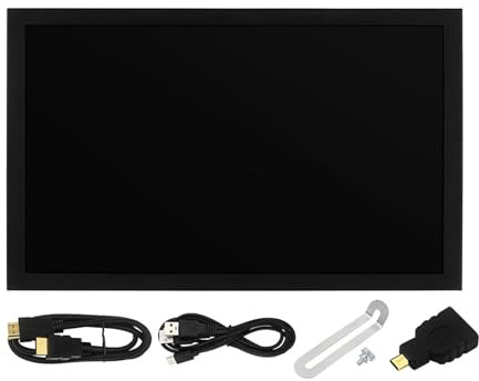 Wkldjf Écran LCD 7 HD720P Multimédia Haut-parleur 1.5W Compatible HDTV VGA AV Entrées pour Gaming Streaming Écran haute résolution avec plusieurs entrées