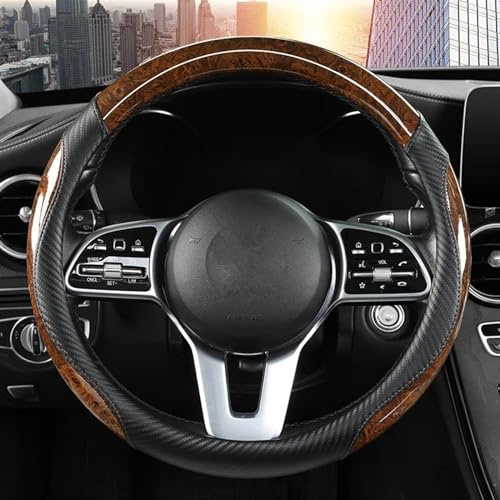 Rivestimento Protettivo Volante Coprivolante Per Auto Coprivolante Protettivo Antiscivolo Traspirante Confortevole Accessori Auto Alla Moda E Semplici(Brown)
