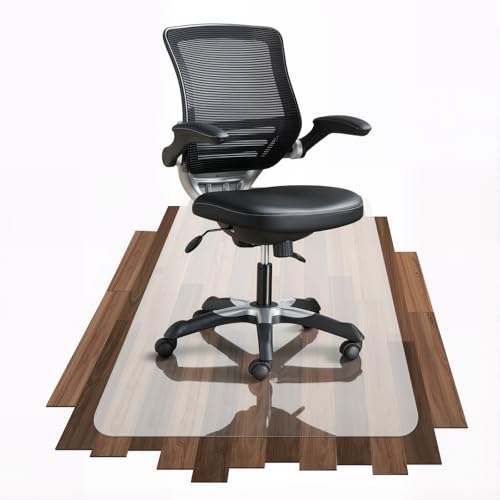 COSYLAND Bodenschutzmatte Bürostuhl – transparente, rutschfeste Stuhlunterlage für Teppich & Hartböden, Fußbodenschutz Bürostuhlunterlage – 90×120 cm, milchweiß