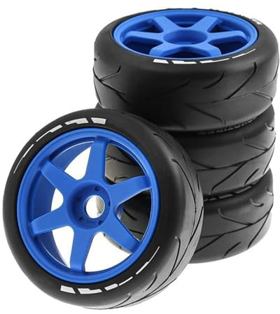 XCNVCYD Rc Car Tyre Compatible with Raytheon for Avenger for Zhiding for Hongnuo 17Mm Coupler Suitable for 1/8 RC Remote Control Flat Running Trolley Tires(Color2)