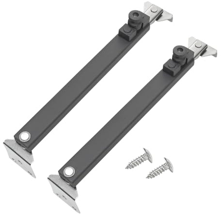 2 bisagras de ventana grises, soportes ajustables de aleación de zinc y acero inoxidable para edificios residenciales, hoteles, hospitales, locales comerciales