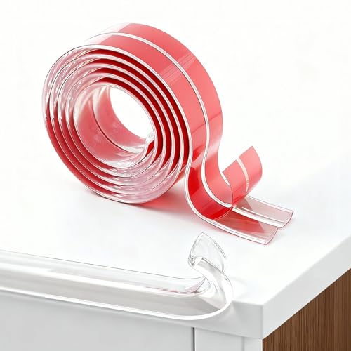 5 Meter Kantenschutz Baby Transparent, Eckenschutz Selbstklebend Klebestreifen, Silikon Weich Tischkantenschutz für Schubladen, Schränke