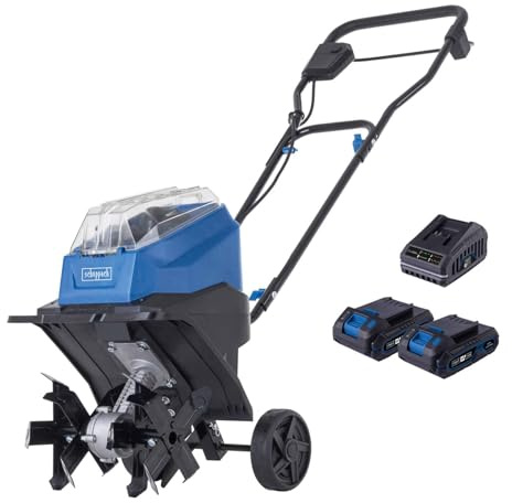 Scheppach Motobineuse sans Fil BC-MT300-X - Largeur de Travail de 30 cm