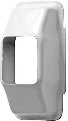 Amig - Carcasa o Embellecedor de Sobreponer de Aluminio para la Guía Superior de la Cinta de Persiana, Tapa Cubre Poleas Perfecta para Cintas de 22 mm, Blanco