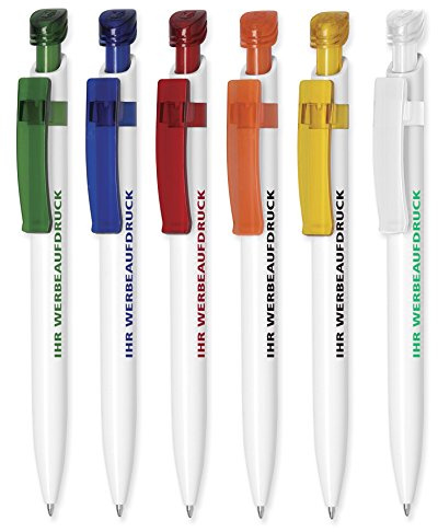 Druckspezialist Kugelschreiber POLO 500 Stück gelb mit Werbedruck Werbekugelschreiber Druck Werbung Logo inkl. gratis Gestaltung