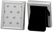 Brillibrum Bilderrahmen Mini Fotorahmen Klein Passbild Passfoto Herz Portrait Silber Metall Fotoauschnitt 3,5 x 4,8 cm Freunde Rahmen Foto Quadratisch Rechteckig