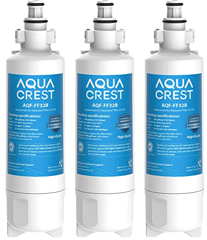 AQUA CREST 257760 Filtre à Eau Compatible avec Panasonic CNRAH-257760 (3) | Compatible avec Panasonic CNRAH-257760,125950 NR-B53V1 NR-B53V1-WB/X1D,NR-BG53V2,NR-B53V2-XE, NR-B54X1-WB/E