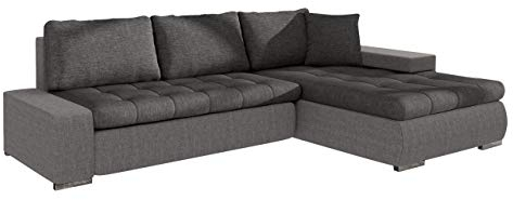 Mirjan24 Elegante Sofa Orkan Mini mit Schlaffunktion und Bettfunktion, Eckcouch Ecksofa mit Bettkasten, Couch L-Sofa Große, Ottomane Universal (Lux 05 + Lux 06)